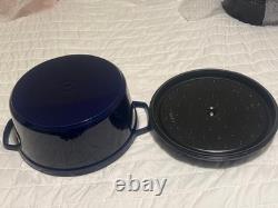 Cocotte en fonte Staub 7 qt, ronde, bleu foncé