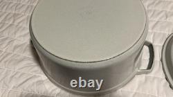 Cocotte en fonte Staub 7 qt, ronde, truffe blanche