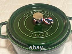 Cocotte en fonte Staub de 4 qt, ronde, basilic