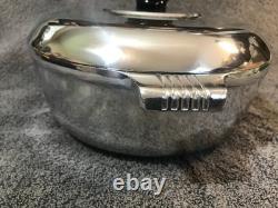 Cocotte en fonte Wagner Ware Magnalite 2 quarts nettoyée et polie avec couvercle 4054