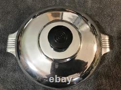 Cocotte en fonte Wagner Ware Magnalite 2 quarts nettoyée et polie avec couvercle 4054