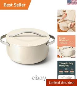 Cocotte en fonte avec couvercle 6,5 qt, 10,5 revêtement céramique antiadhésif sans