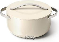 Cocotte en fonte avec couvercle 6,5 qt, 10,5 revêtement céramique antiadhésif sans