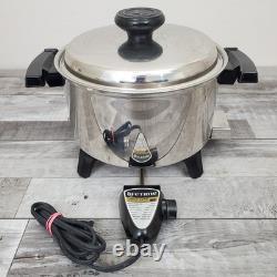 Cocotte en fonte de 5 Qt avec cuiseur lent à noyau liquide de Lifetime Electric, couvercle en acier inoxydable