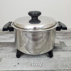 Cocotte en fonte de 5 Qt avec cuiseur lent à noyau liquide de Lifetime Electric, couvercle en acier inoxydable
