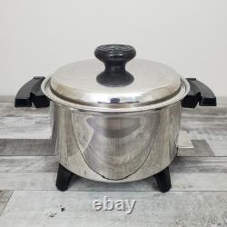 Cocotte en fonte de 5 Qt avec cuiseur lent à noyau liquide de Lifetime Electric, couvercle en acier inoxydable