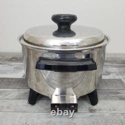 Cocotte en fonte de 5 Qt avec cuiseur lent à noyau liquide de Lifetime Electric, couvercle en acier inoxydable