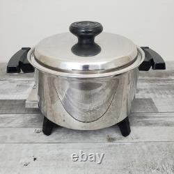 Cocotte en fonte de 5 Qt avec cuiseur lent à noyau liquide de Lifetime Electric, couvercle en acier inoxydable