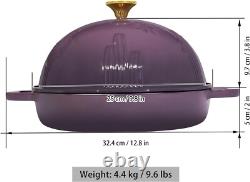 Cocotte en fonte de 5qt avec couvercle en dôme idéale pour la cuisson du pain au levain
