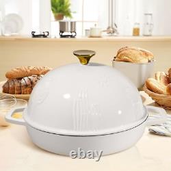 Cocotte en fonte de 5qt avec couvercle en dôme idéale pour la cuisson du pain au levain