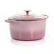 Cocotte En Fonte émaillée 7qt Artisan, Rose Pâle Avec Couvercle, Durable Et élégante