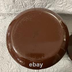 Cocotte en fonte émaillée Dansk IHQ Designs France avec couvercle marron, 8 Qt