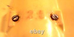 Cocotte en fonte émaillée LE CREUSET jaune de 2,5 Qt des années 1950 avec couvercle