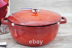 Cocotte en fonte émaillée Staub 5,1 QT 4,9 L - Cerise Fabriqué en France