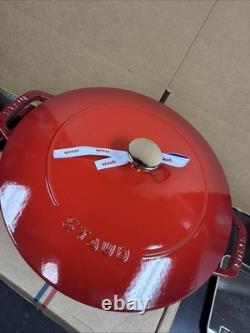 Cocotte en fonte émaillée Staub 5 qt #26 Fabriquée en France Rouge Ronde