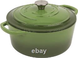 Cocotte en fonte émaillée avec couvercle Poignées surdimensionnées, Couvercle en dôme, Cocotte