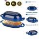 Cocotte En Fonte &eacute;maill&eacute;e Bleue De Qualit&eacute;, 5 Pintes, Indispensable Pour La Cuisson Et La P&acirc;tisserie