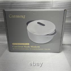 Cocotte en fonte émaillée de 6,5 qt avec couvercle, émail 3 couches