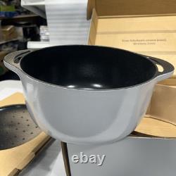 Cocotte en fonte émaillée de 6,5 qt avec couvercle, émail 3 couches
