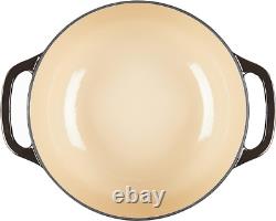 Cocotte en fonte émaillée de 6 quarts avec couvercle et poignées doubles, adaptée au four jusqu'à