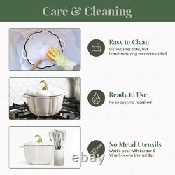 Cocotte en fonte émaillée en forme de citrouille 5,5 qt avec couvercle