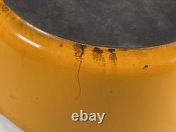 Cocotte en fonte émaillée orange Cousances #31 vintage française