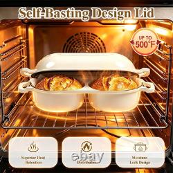 Cocotte en fonte émaillée pour la cuisson du pain au levain avec couvercle en forme de L	<br/>
	 