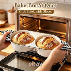 Cocotte en fonte émaillée pour la cuisson du pain au levain avec couvercle en forme de L<br/> Cocotte en fonte émaillée pour la cuisson du pain au levain avec couvercle en forme de L <br/>