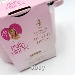 Cocotte en fonte émaillée rose en forme de cœur 4 quarts de Paris Hilton Kitchen