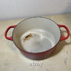 Cocotte en fonte émaillée rouge Le Creuset Vintage de 5,5 litres France #26