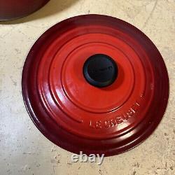 Cocotte en fonte émaillée rouge Le Creuset Vintage de 5,5 litres France #26