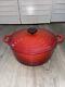 Cocotte En Fonte émaillée Rouge Le Creuset Vintage De 5,5 Litres, France #26