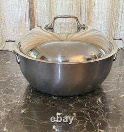 Cocotte en fonte en acier inoxydable poli All Clad USA MetalCrafters de 5,5 Qt, couvercle en dôme