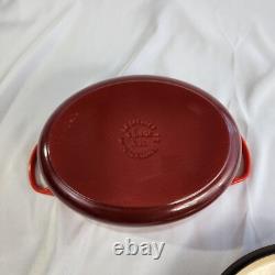 Cocotte en fonte ovale Le Creuset 31 avec couvercle rouge cerise 6-3/4 Qt