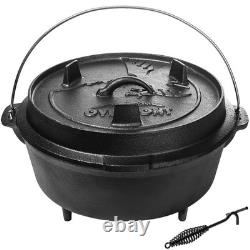 Cocotte en fonte pré-assaisonnée Overmont de 6,6 qt avec couvercle et lève-couvercle	
 <br/>
 
