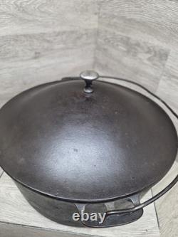 Cocotte en fonte ronde WAGNER WARE avec couvercle sifflant, n° 10, vintage