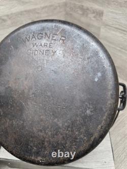 Cocotte en fonte ronde WAGNER WARE avec couvercle sifflant, n° 10, vintage