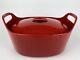 Cocotte En Fonte Rouge W. Rosenlew Finland Avec Couvercle Par Timo Sarpaneva, Vintage Mcm