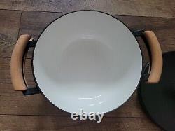 Cocotte en fonte vintage Richard Nissen M4313 avec couvercle en teck Danemark