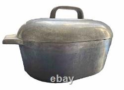 Cocotte ovale Magnalite avec couvercle vintage de 4,5 litres. 12,5x8x4