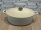 Cocotte Ovale En Fonte Le Creuset 31 Avec Couvercle Meringue 6-3/4 Qt
