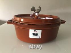 Cocotte ovale en fonte Staub de 5,75 quarts, orange brûlé NEUF