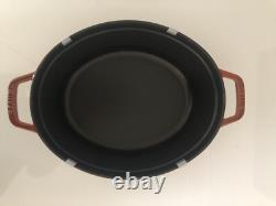 Cocotte ovale en fonte Staub de 5,75 quarts, orange brûlé NEUF