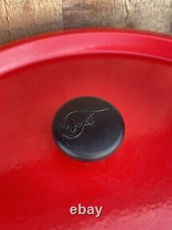 Cocotte ovale en fonte émaillée Fontignac rouge 8 Qt France 7,6 L #35