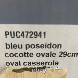 Cocotte ovale en fonte émaillée bleue 5,25 litres Chasseur 29cm Casserole