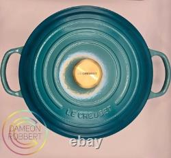 Cocotte ronde Le Creuset Signature n° 28 – 7,25 qt – Bleu Riviera – NEUVE