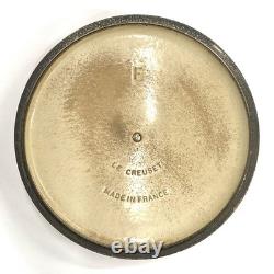 Cocotte ronde Le Creuset vintage orange flamme avec couvercle, 5,5 pintes, 5,2 L, taille F