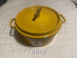 Cocotte ronde en fonte Staub 5,5 qt, Citron