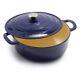 Cocotte Ronde Large En Fonte émaillée Sur La Table, 7 Qt