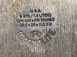 Cocotte rôtissoire Magnalite vintage GHC de 8 litres avec couvercle et dessous de plat, fabriquée aux États-Unis.